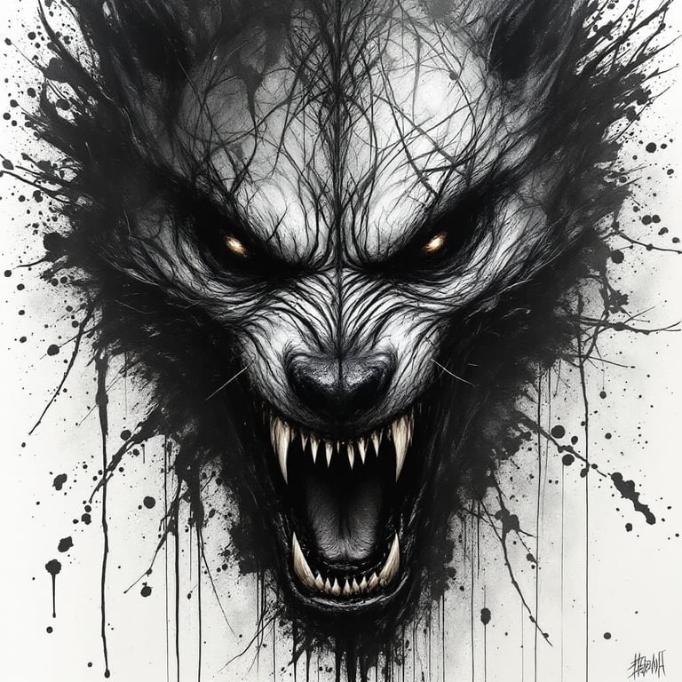 Cover art for The Beast Outside, a werewolf scenario on AI Dungeon