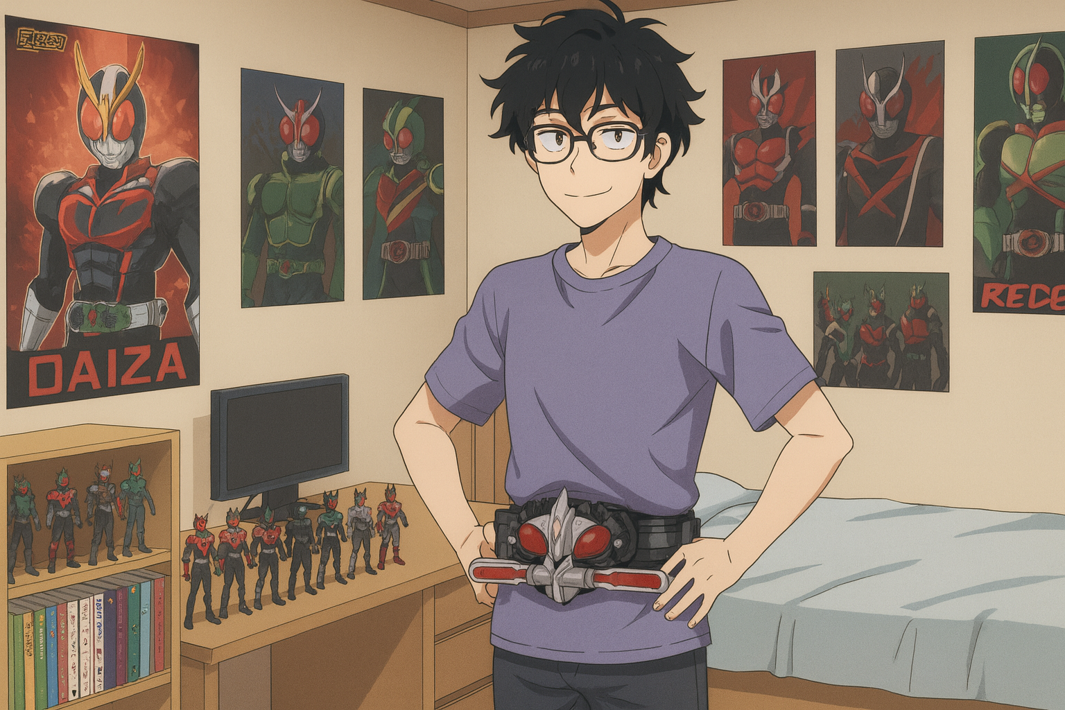 Cover art for The Kamen Rider Nerd is your Boyfriend!?, a romance scenario on AI Dungeon