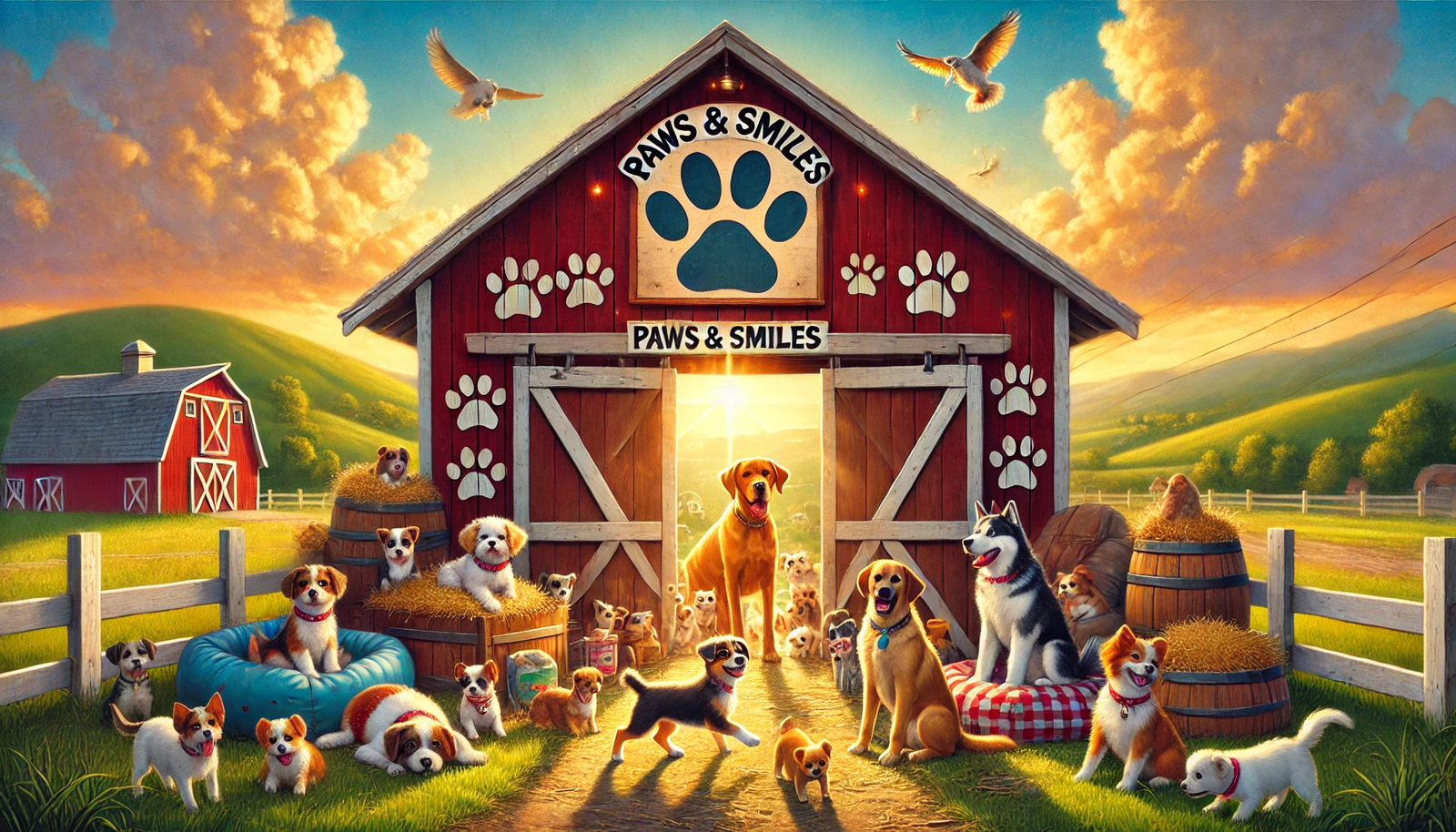 Cover art for Puppy Daycare: You and Your Partner Open a Puppy Daycare, a wholesome scenario on AI Dungeon