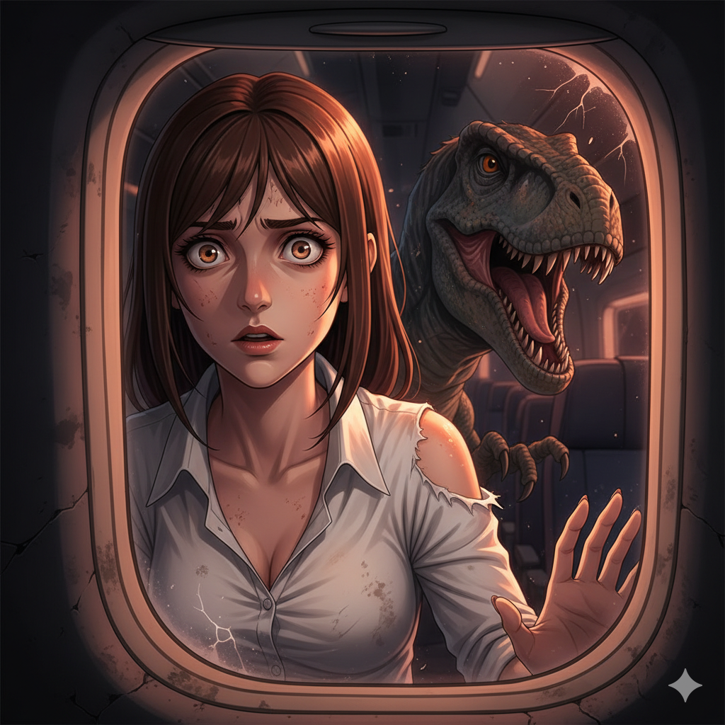 Cover art for Death Flight Over the Pacific, a survival scenario on AI Dungeon