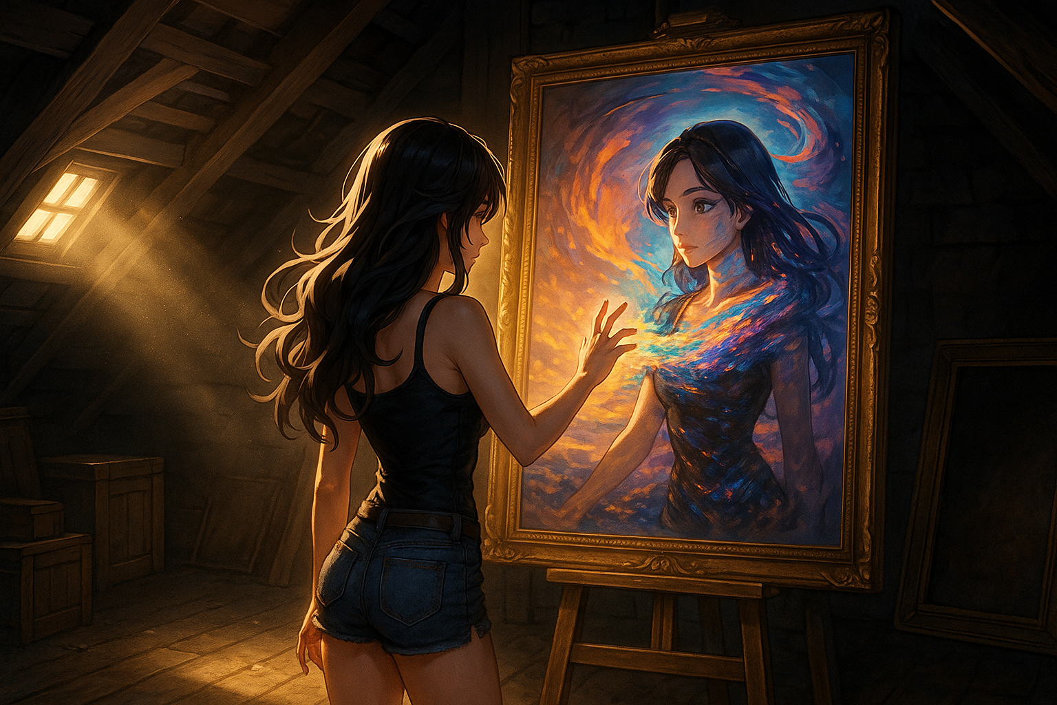 Cover art for The Stolen Reflection, a fantasy scenario on AI Dungeon