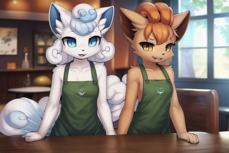 Cover art for Welcome To The Sawsbuck Coffee (Vulpix Duo Edition), a nsfw scenario on AI Dungeon
