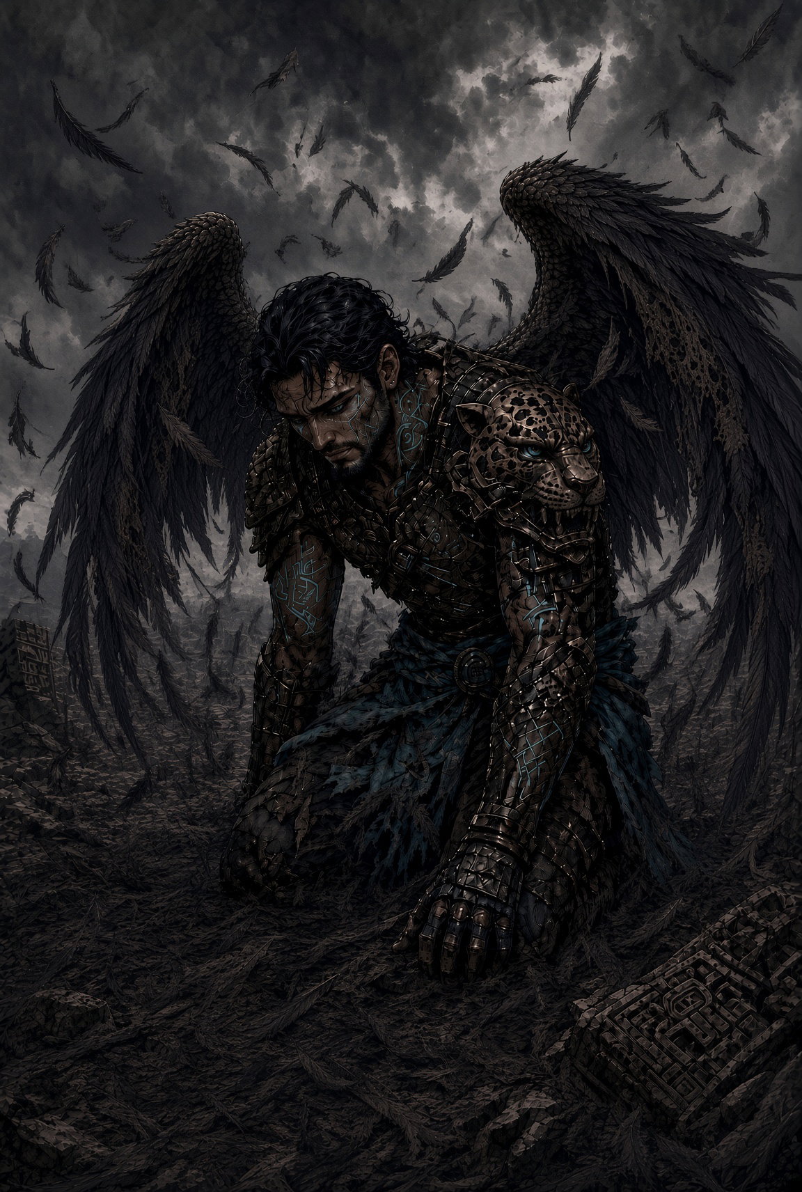 Cover art for A Fall From Grace, a fantasy scenario on AI Dungeon