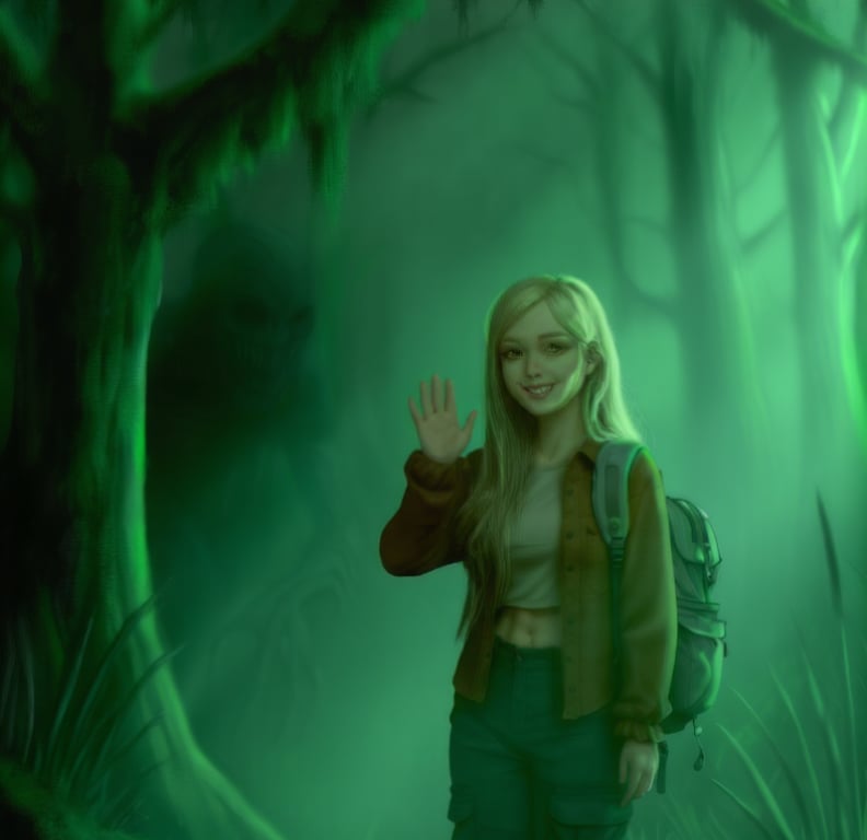 Cover art for The Swamp, a creepy scenario on AI Dungeon