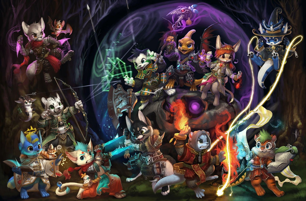 Cover art for Furtopia (The Feral Apocalypse), a furry scenario on AI Dungeon