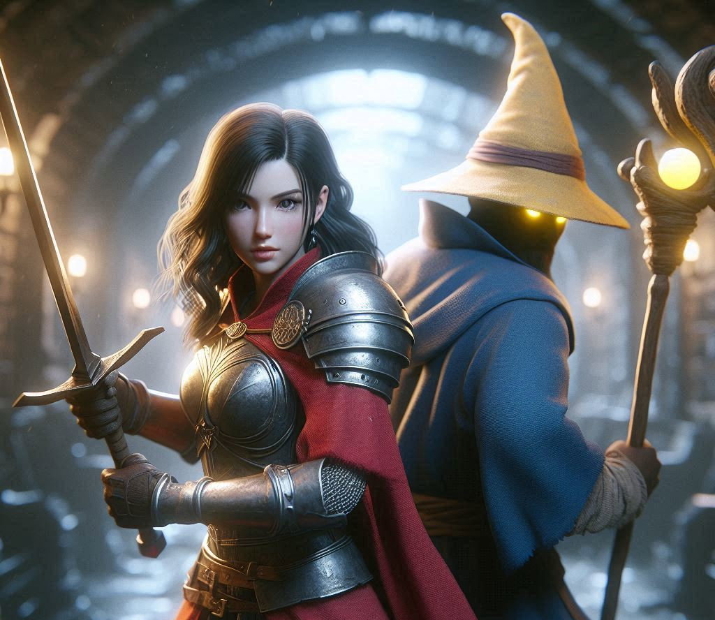 Cover art for Final Fantasy Audax Fidem, a magic scenario on AI Dungeon