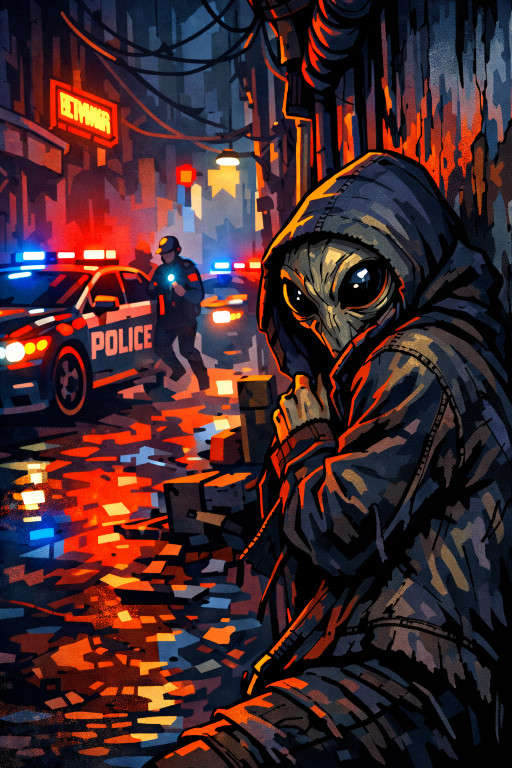 Cover art for Stranded on Earth - An Alien RPG, an alien scenario on AI Dungeon