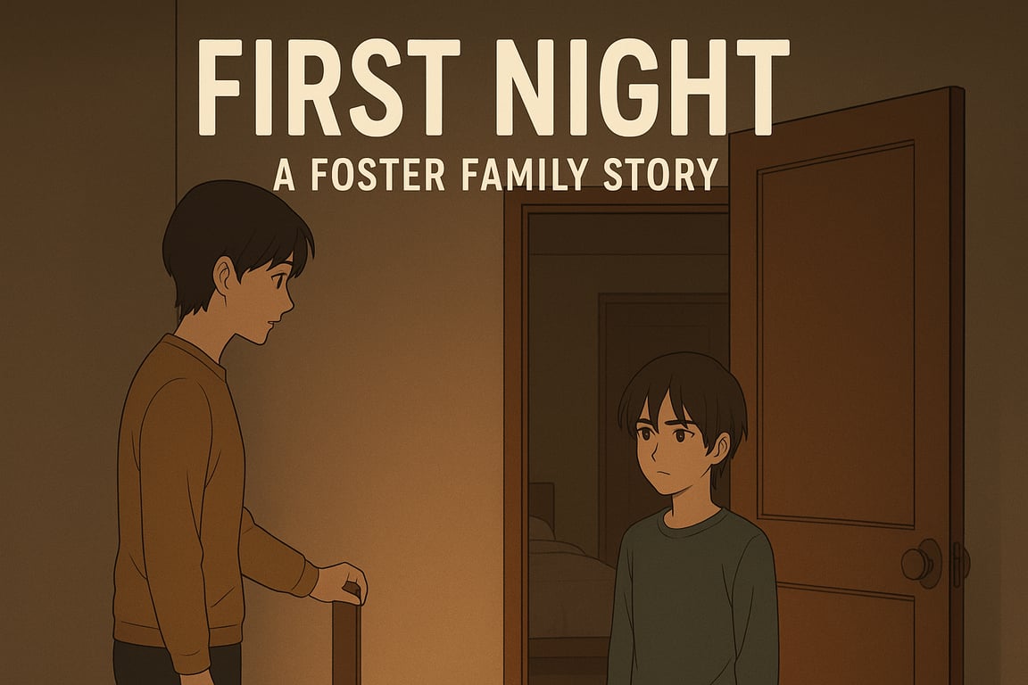 Cover art for First Night: A Foster Family Story, a foster family scenario on AI Dungeon