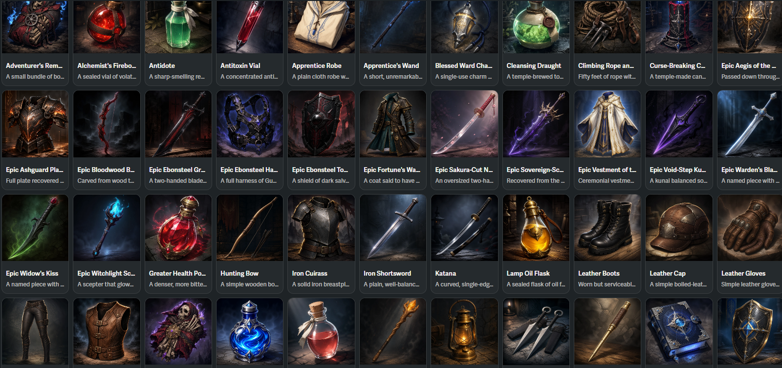 Cover art for SIMPLE RPG ITEMS, an item mod on Voyage