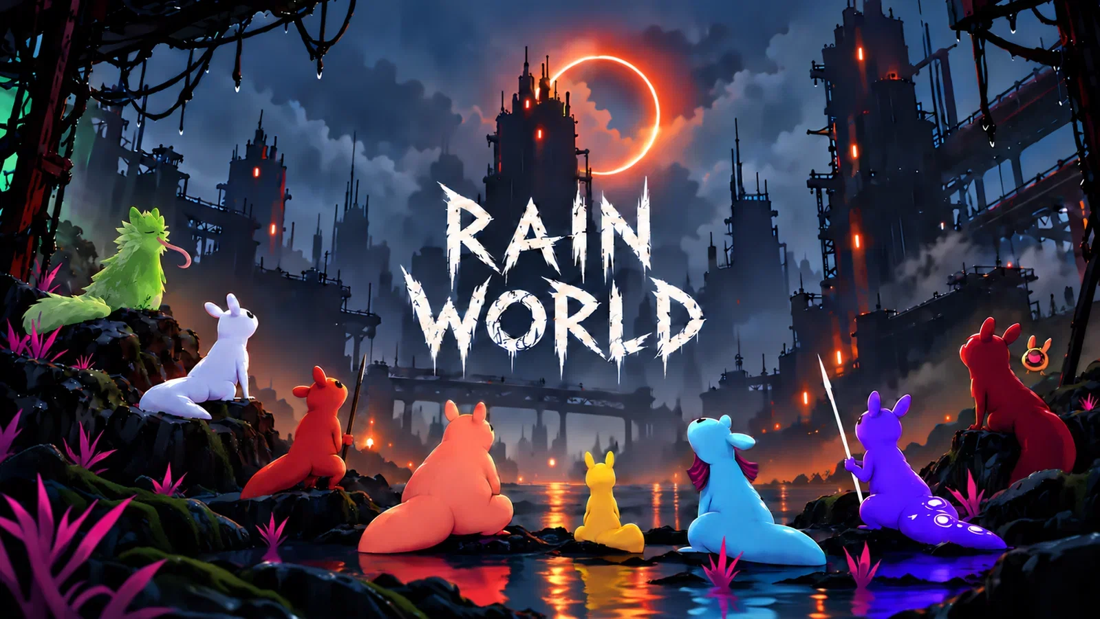 Cover art for Rain World, a fantasy world on Voyage