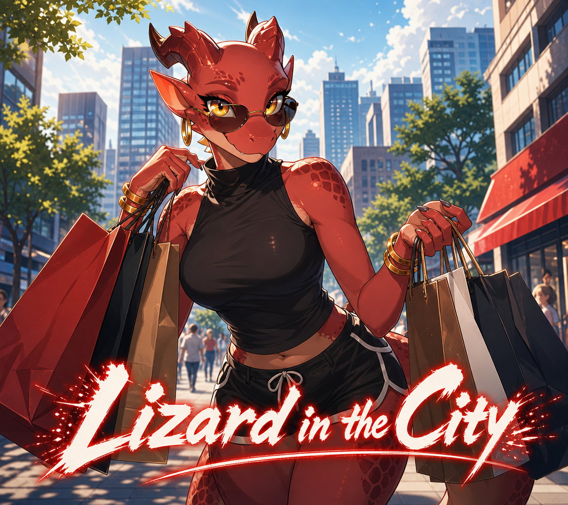 Cover art for Ember - Lizard in the City, an innerself scenario on AI Dungeon