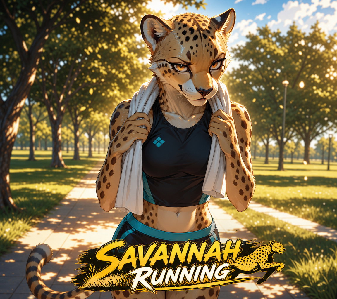 Cover art for Savannah Running, an innerself scenario on AI Dungeon