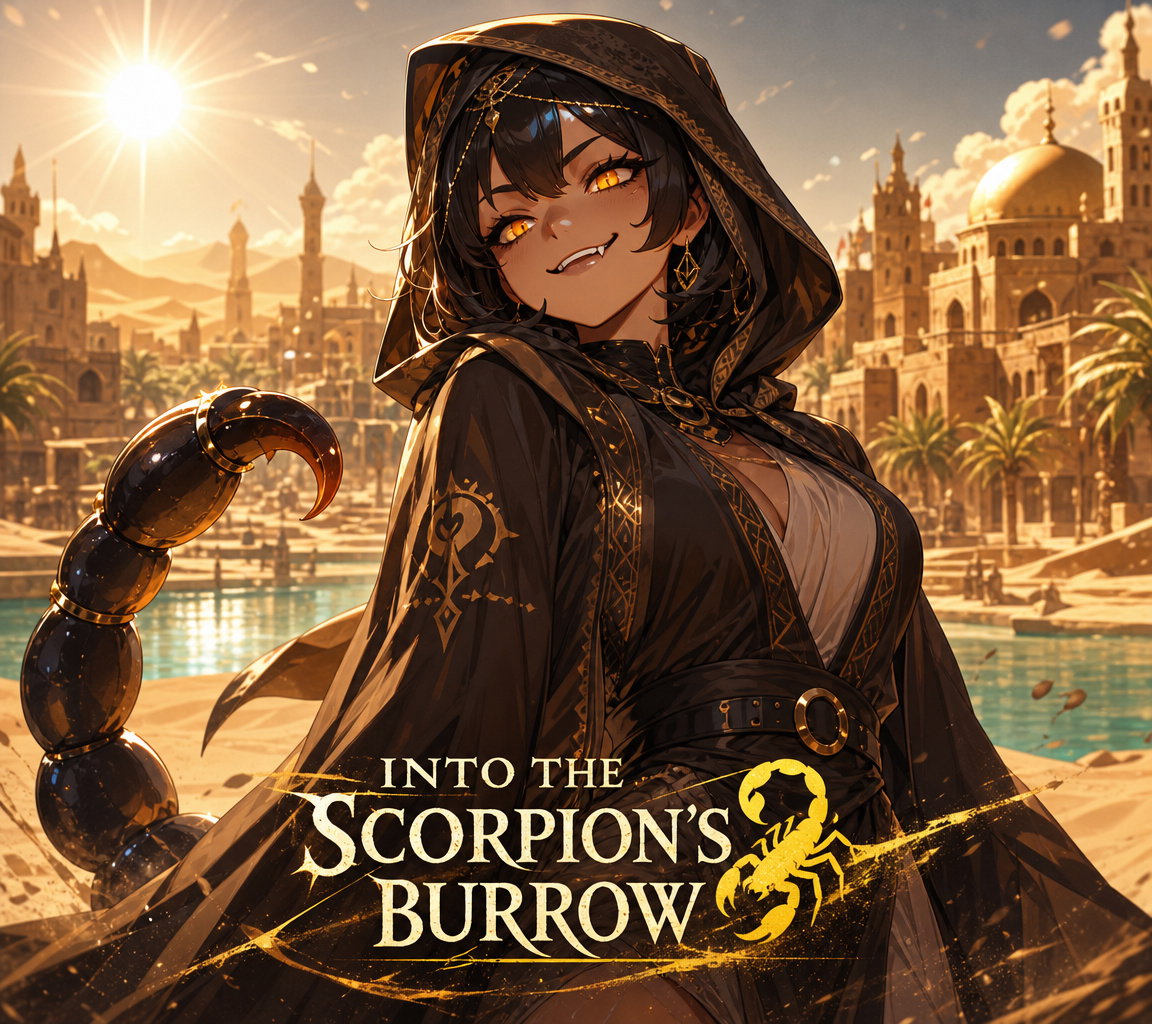 Cover art for Into the Scorpion's Burrow, an innerself scenario on AI Dungeon