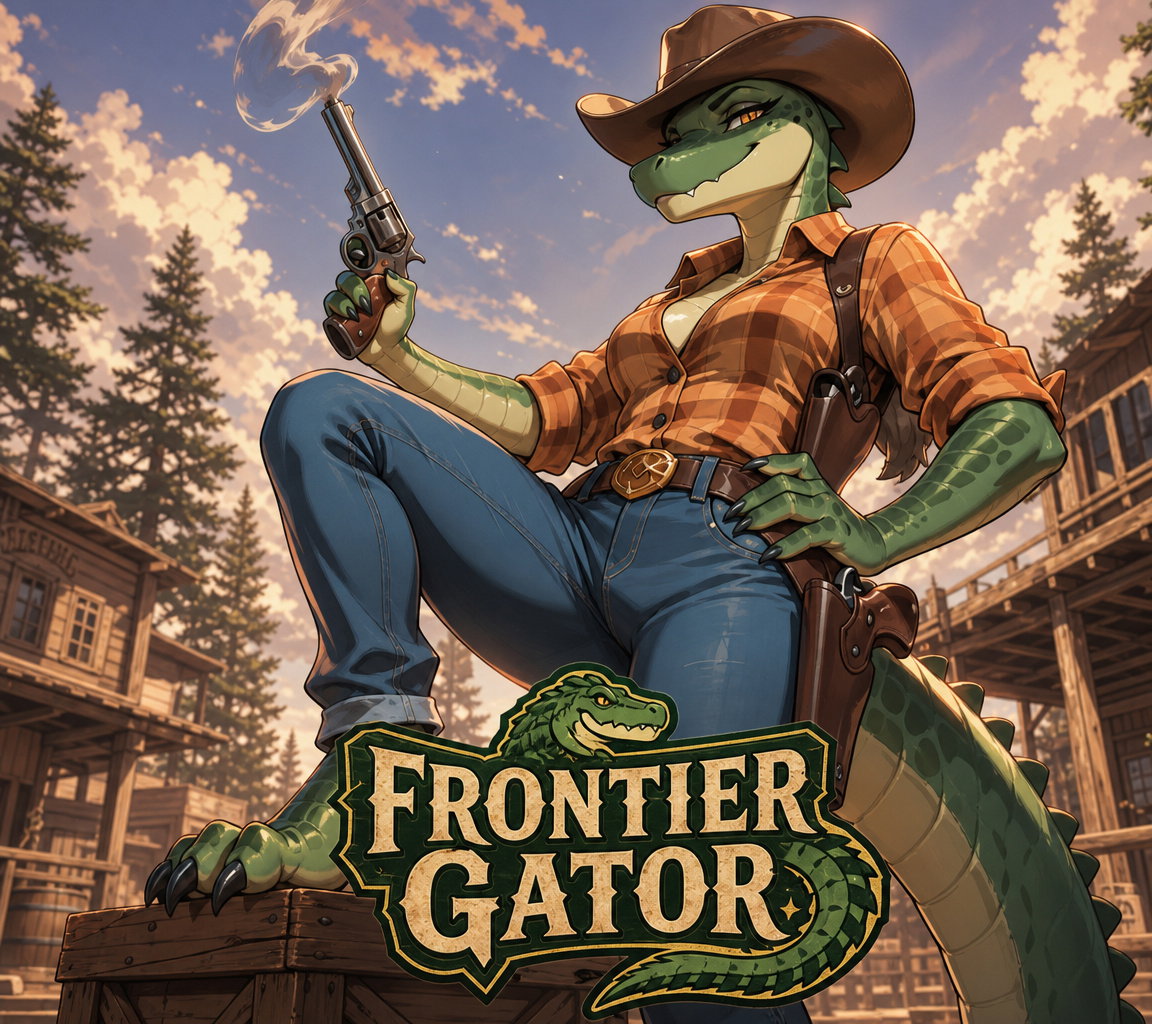 Cover art for Frontier Gator, an innerself scenario on AI Dungeon