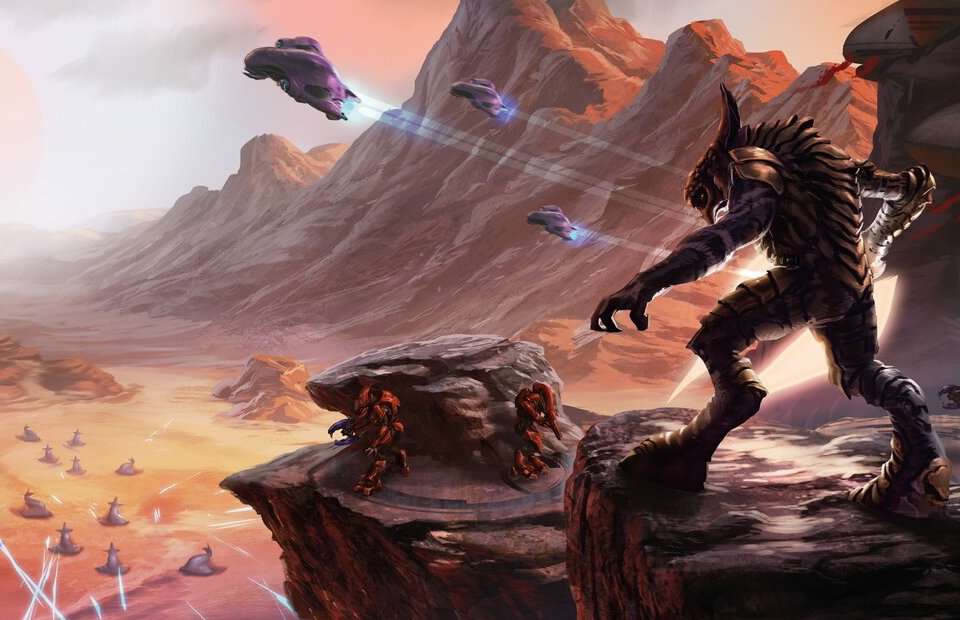 Cover art for Halo: Sangheilios, a science fiction scenario on AI Dungeon