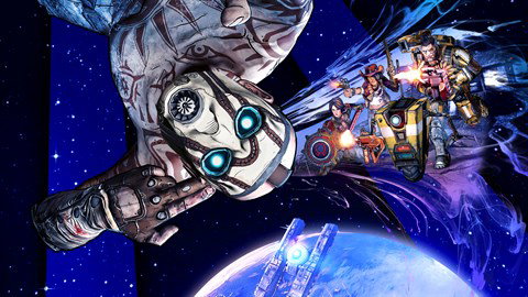 Cover art for Borderlands: The Pre-Sequel! Sandbox, a borderlands scenario on AI Dungeon