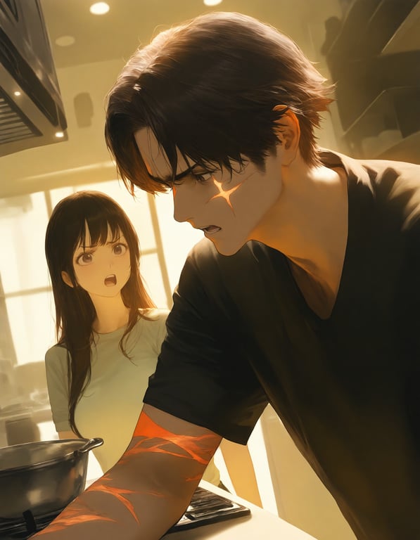 Cover art for bearer of glowing scars, a slice of life scenario on AI Dungeon