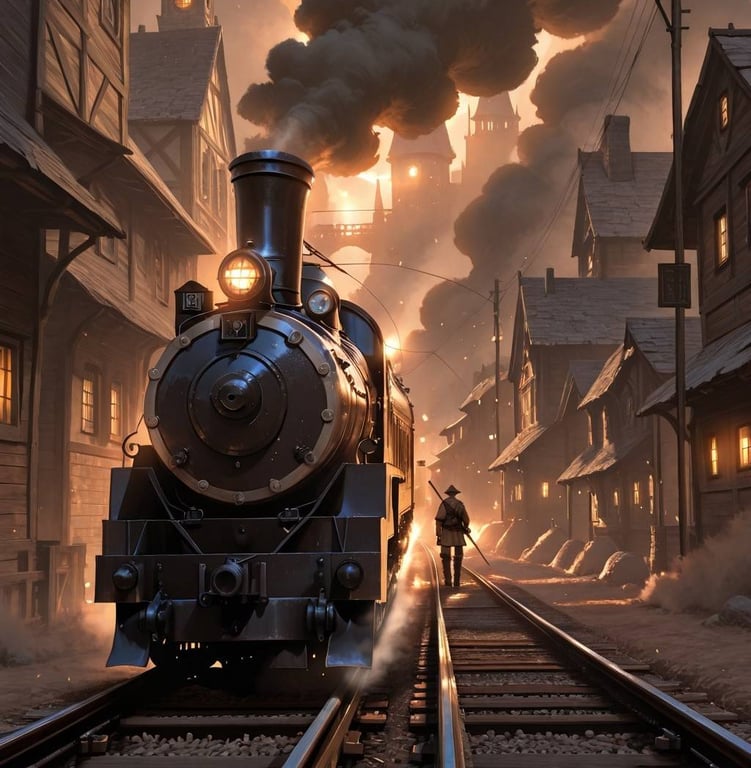 Cover art for Magic and Industrialization, a magic scenario on AI Dungeon