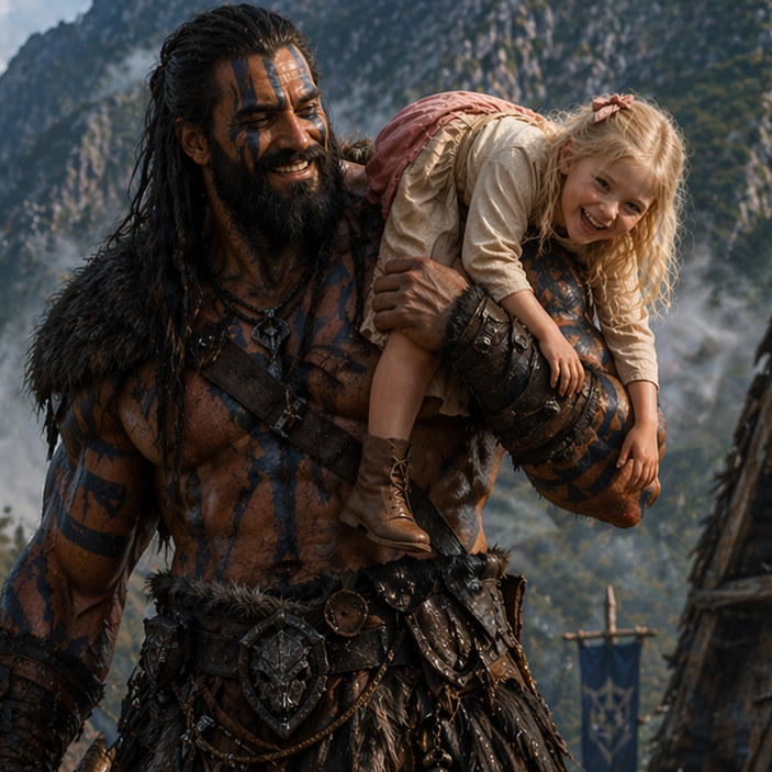 Cover art for Barbarian Fatherhood , a dn d scenario on AI Dungeon