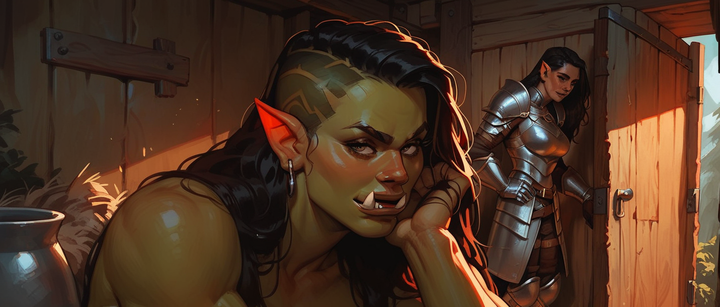 Cover art for Orc Saves You, a romance scenario on AI Dungeon