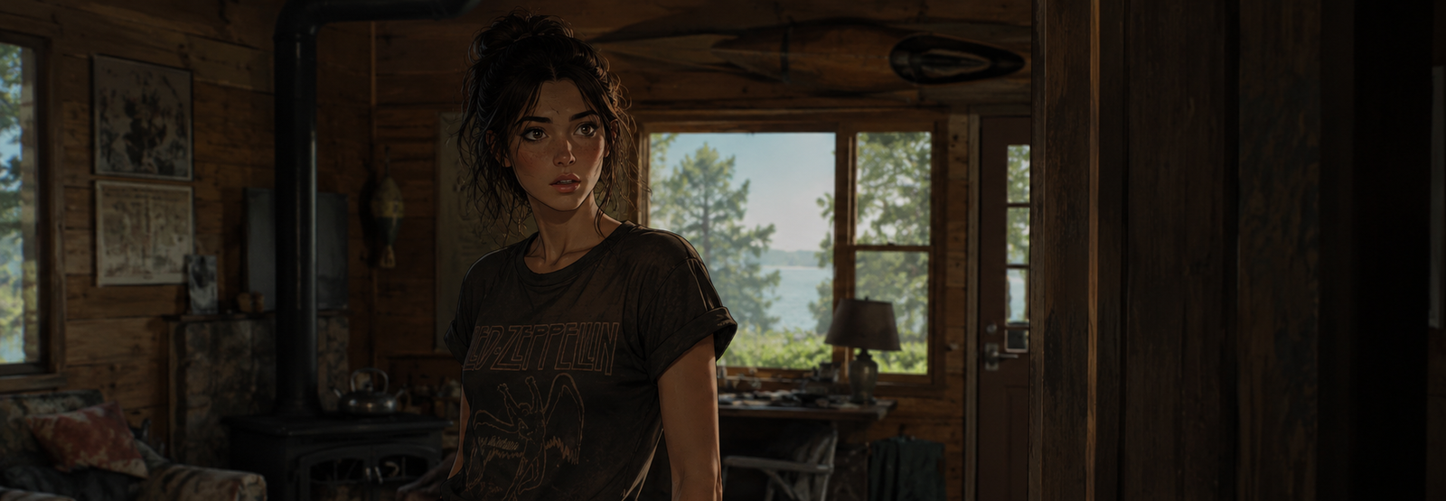 Cover art for Accidental Fake Dating at a Cabin Getaway, a romance scenario on AI Dungeon