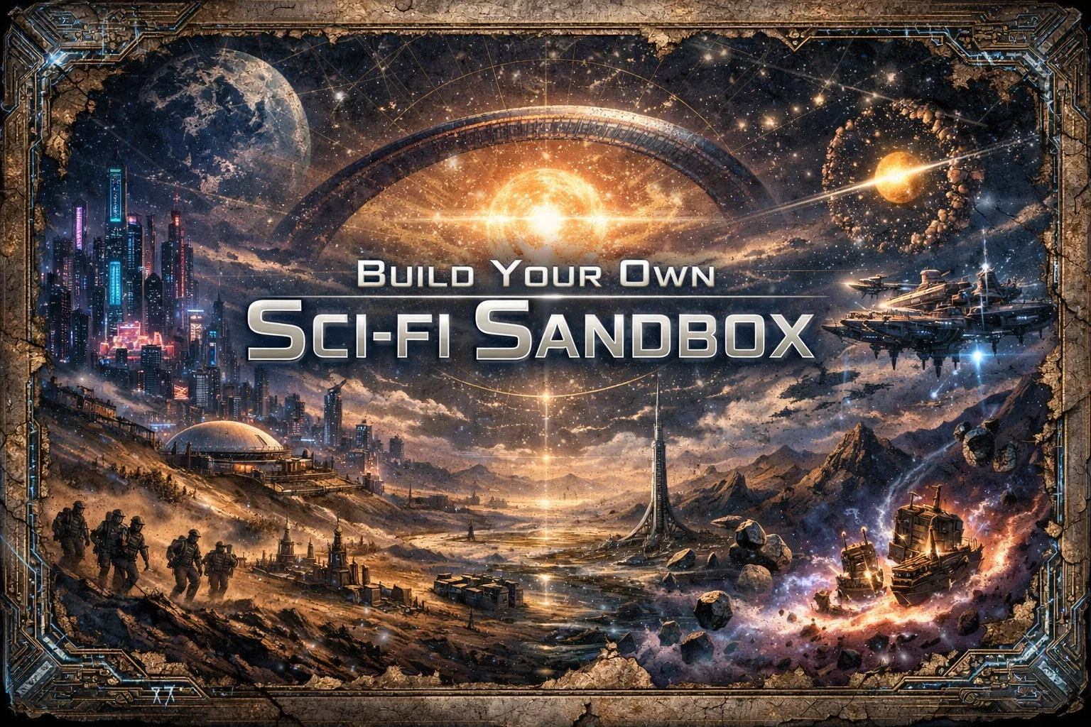 Cover art for Build Your Own Sci Fi Sandbox, a space scenario on AI Dungeon