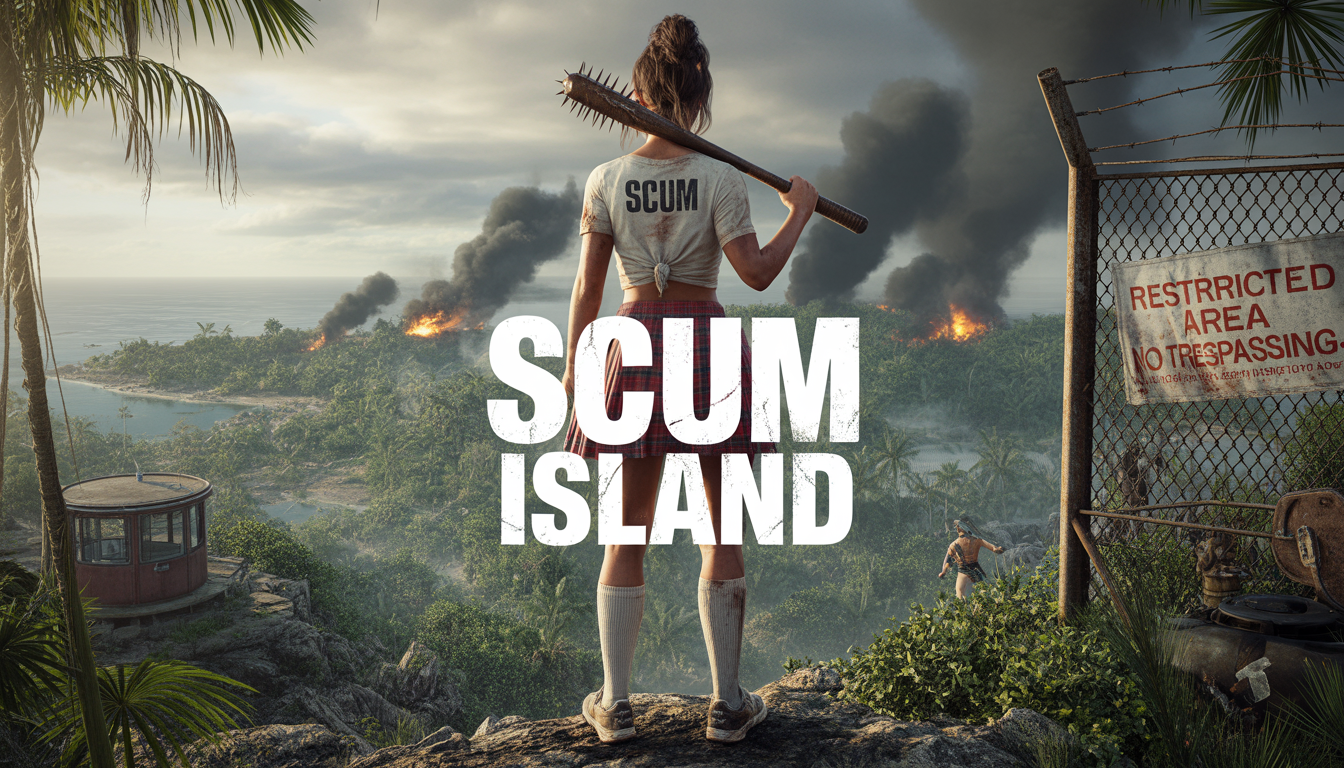 Cover art for Scum Island (Voyage Edition), an action world on Voyage