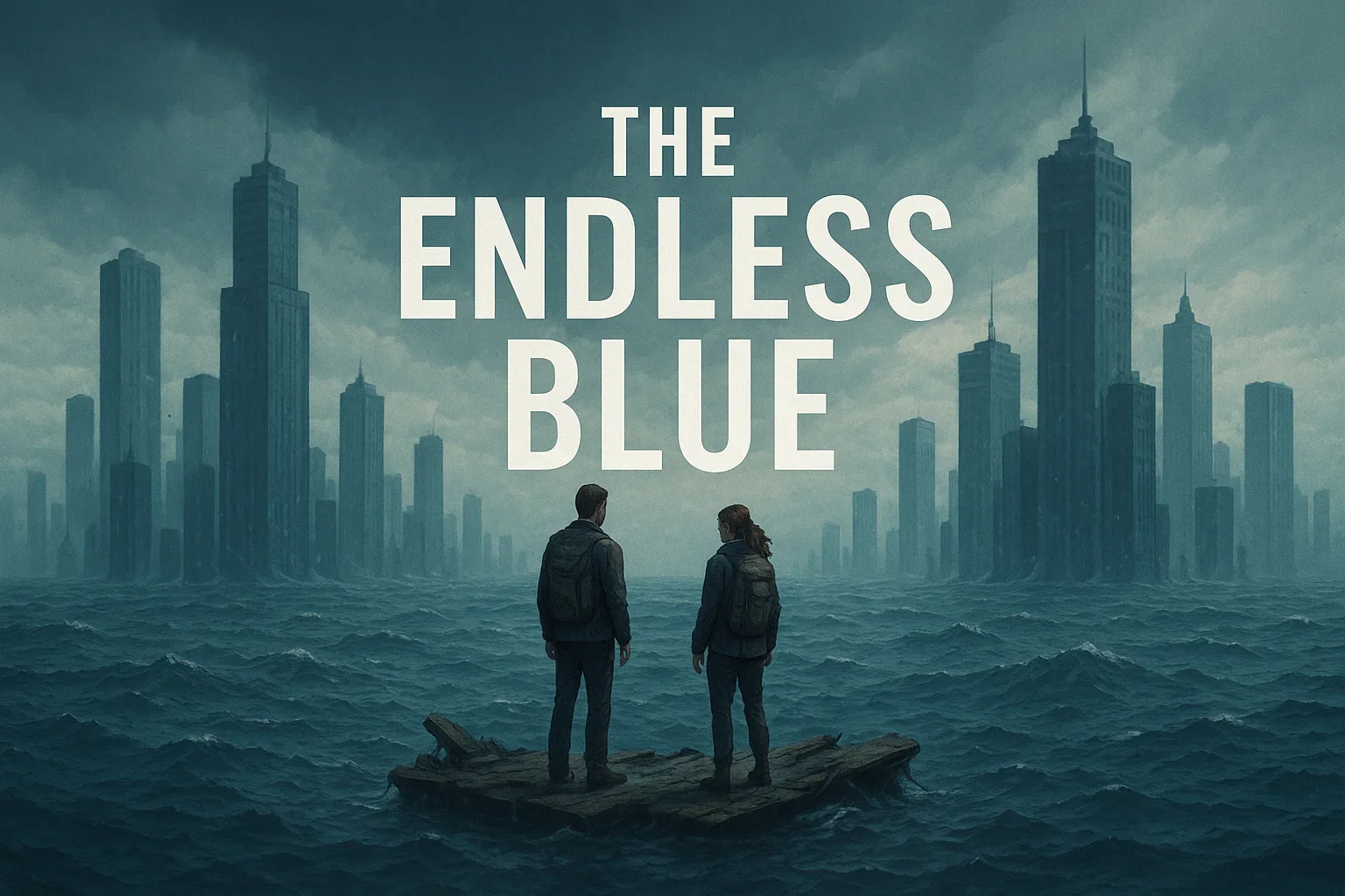 Cover art for The Endless Blue, a wasteland scenario on AI Dungeon