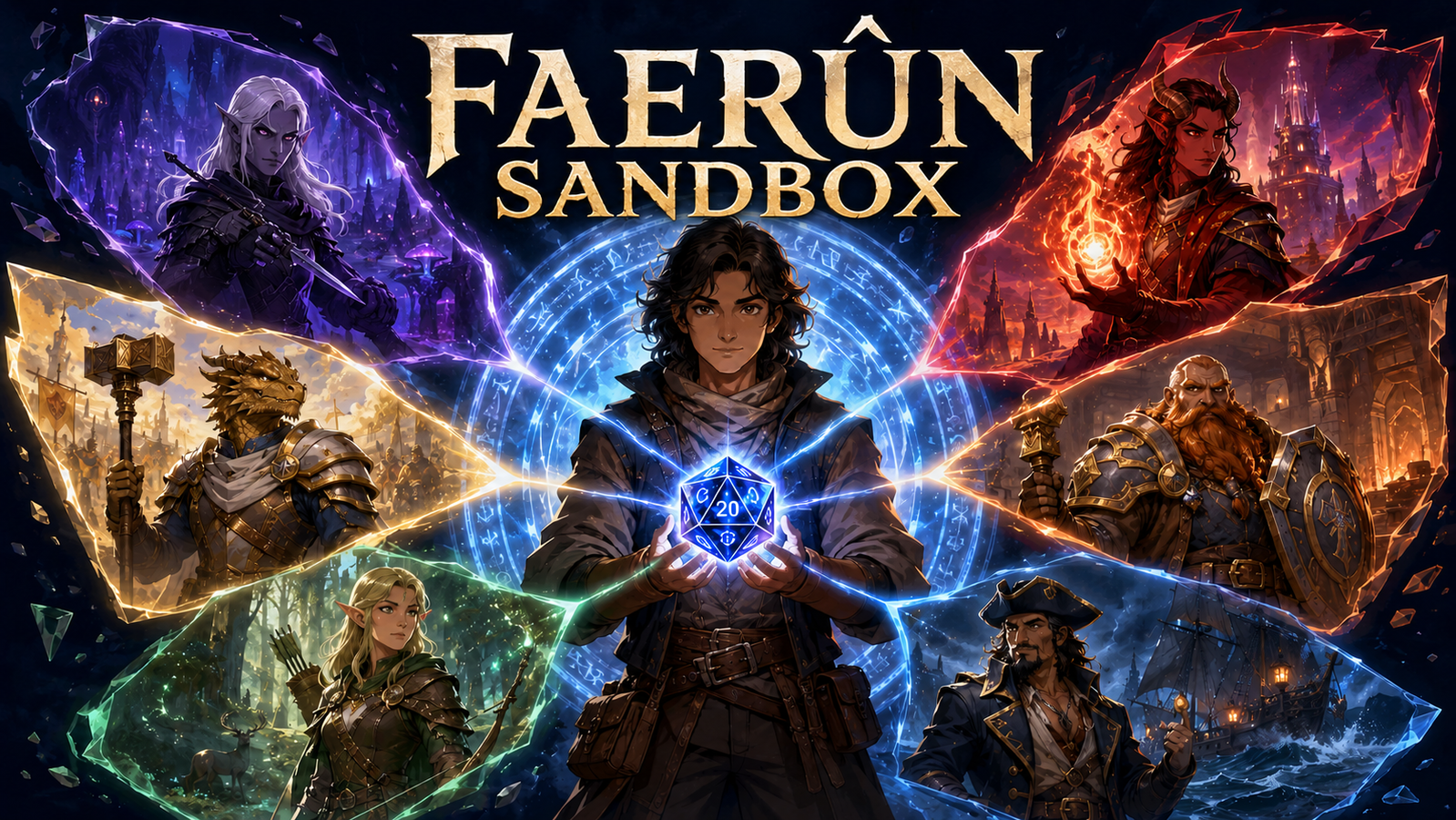 Cover art for Faerûn Sandbox, a faerun scenario on AI Dungeon