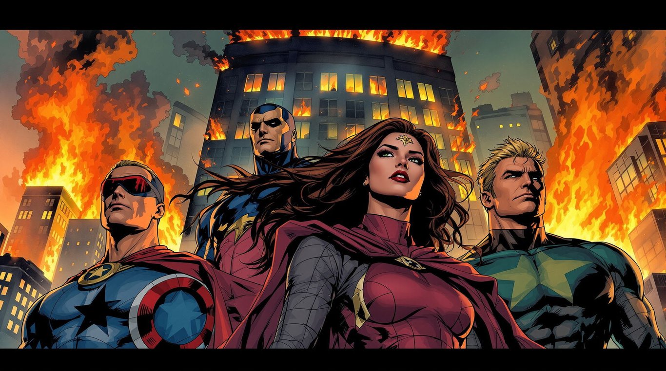 Cover art for Champions of Larion City, a superhero scenario on AI Dungeon