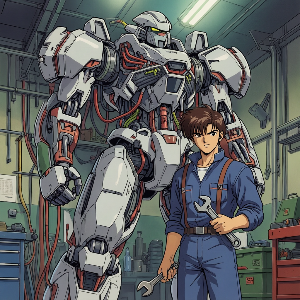 Cover art for Titan of a New Age, a mech scenario on AI Dungeon