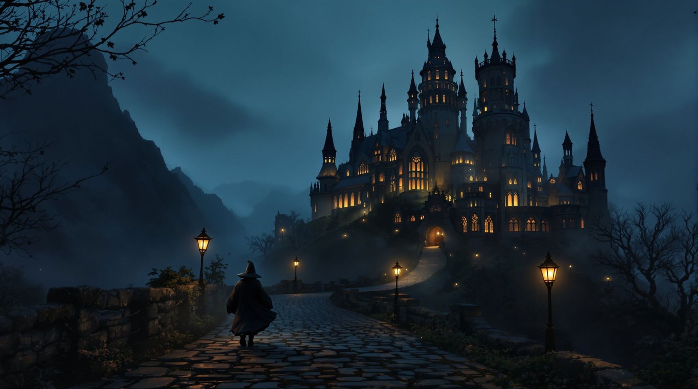 Cover art for Of Wizardy and Witchcraft, a magic scenario on AI Dungeon