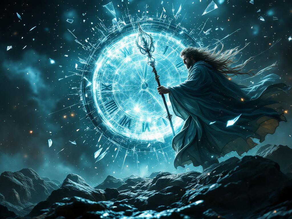 Cover art for back and back again- a time mages tale, a fantasy scenario on AI Dungeon