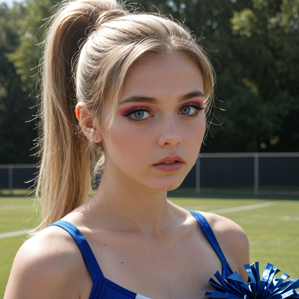 Cover art for Beneath Her (Cheerleader Edition), a college scenario on AI Dungeon