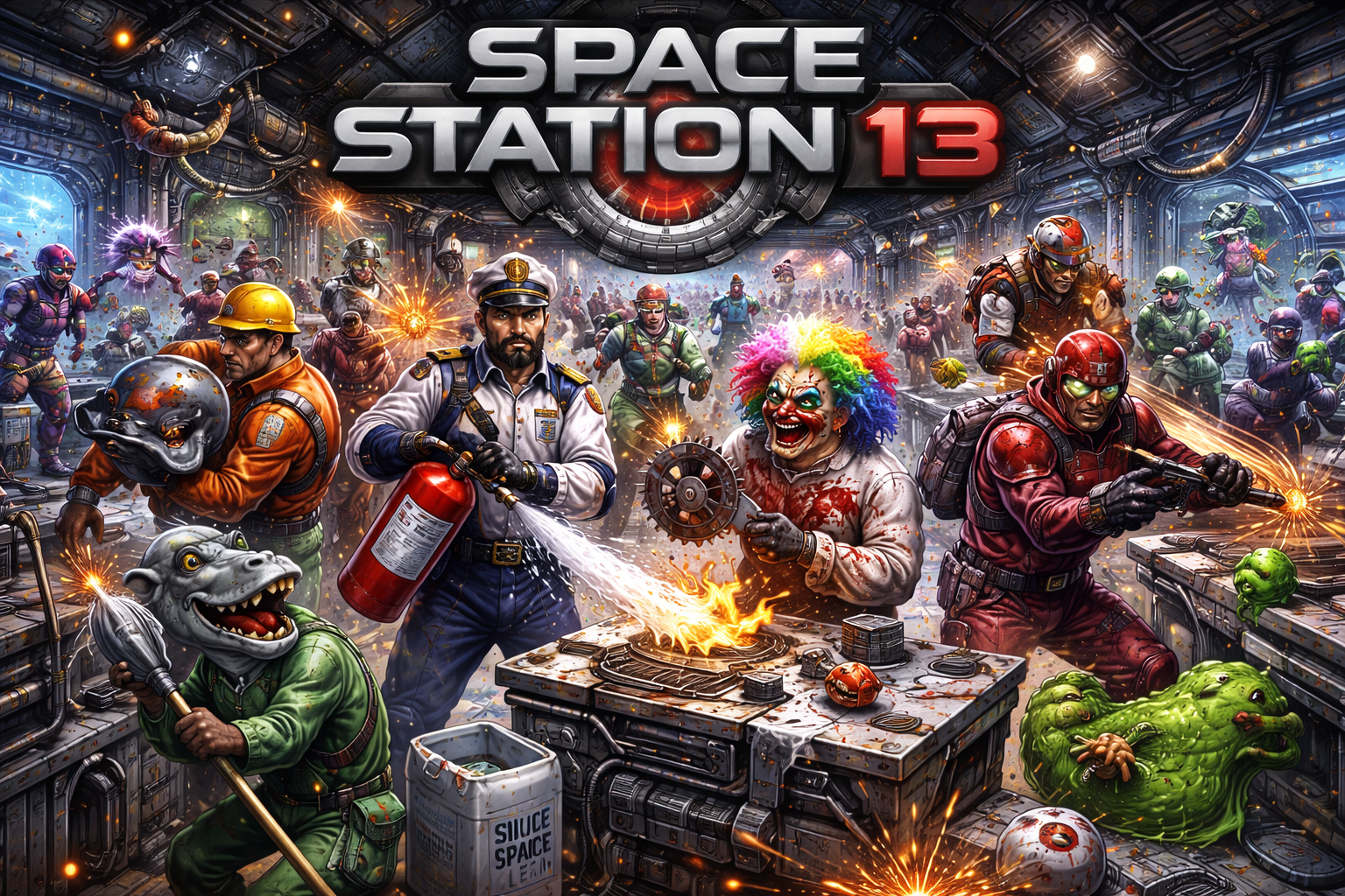 Cover art for Space Station 13, a sci-fi world on Voyage