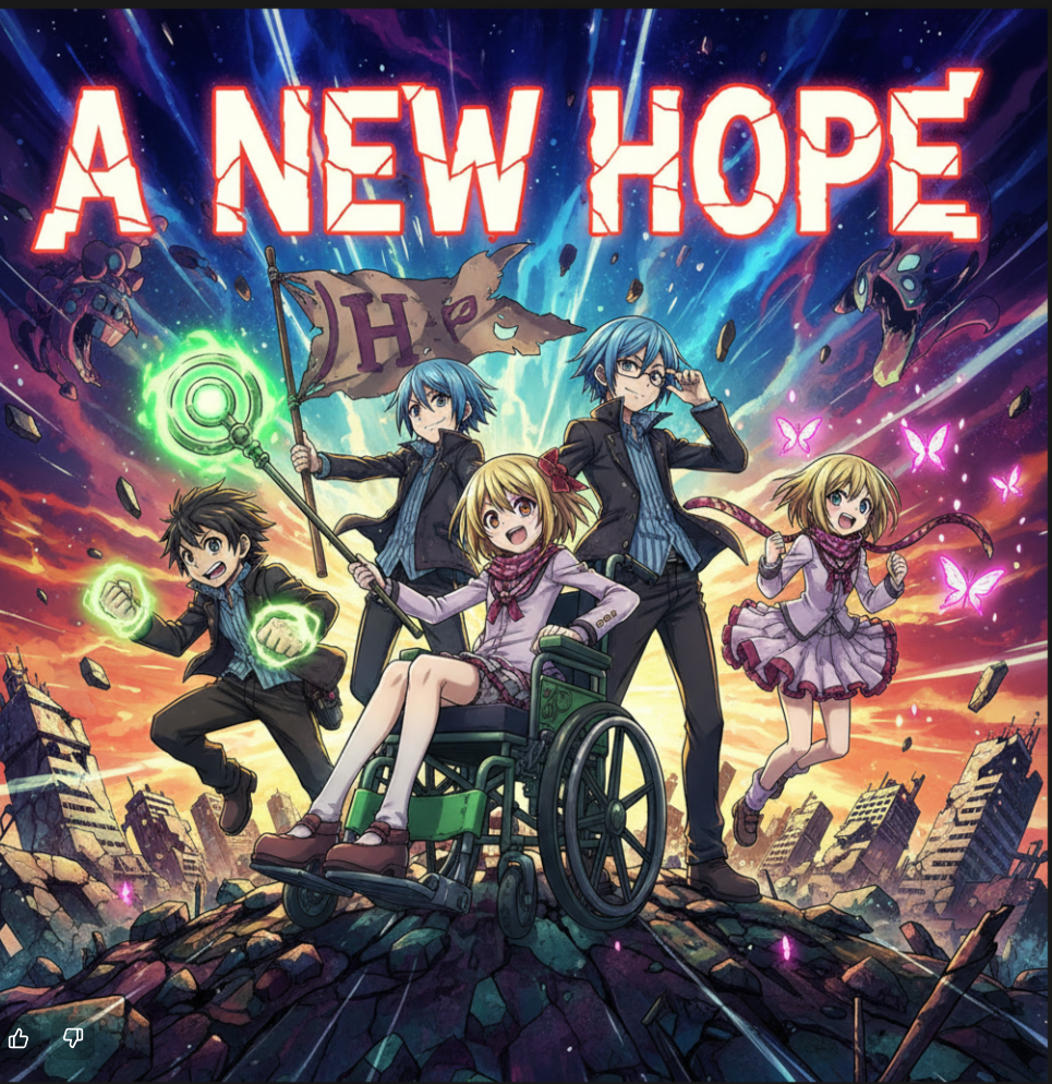 Cover art for A New Hope, a danganronpa scenario on AI Dungeon