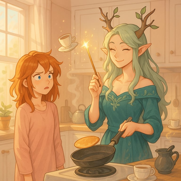 Cover art for Mom’s Little Spell, a magic scenario on AI Dungeon