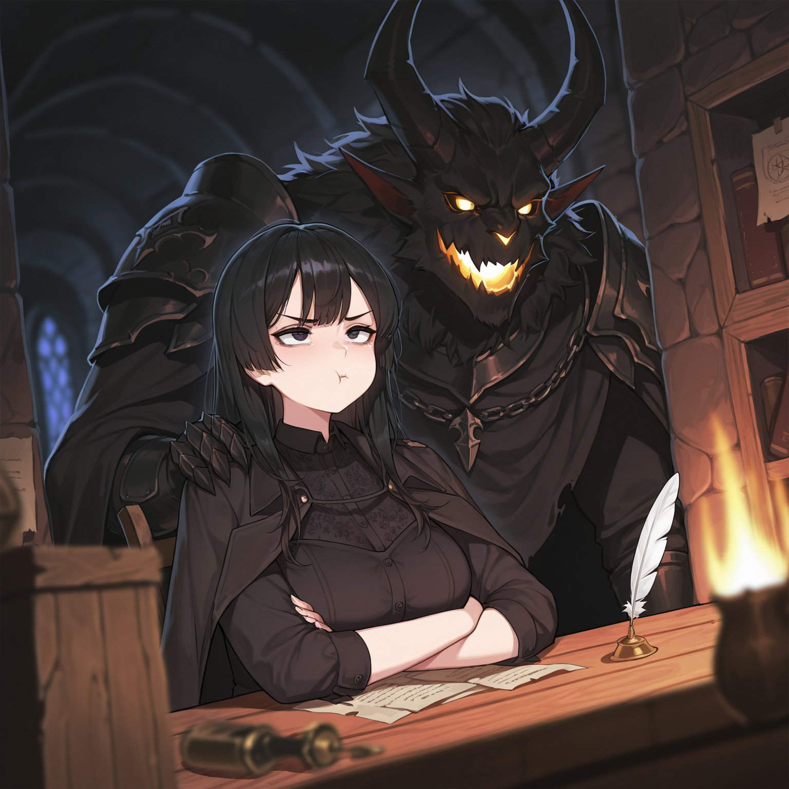 Cover art for My Warlock Is Too Cute!!!, a roleplay scenario on AI Dungeon