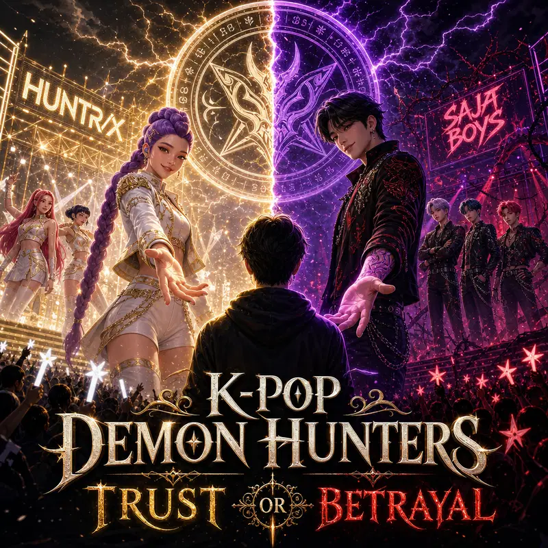 Cover art for K-Pop Demon Hunters: Trust Or Betrayal, a kpop scenario on AI Dungeon