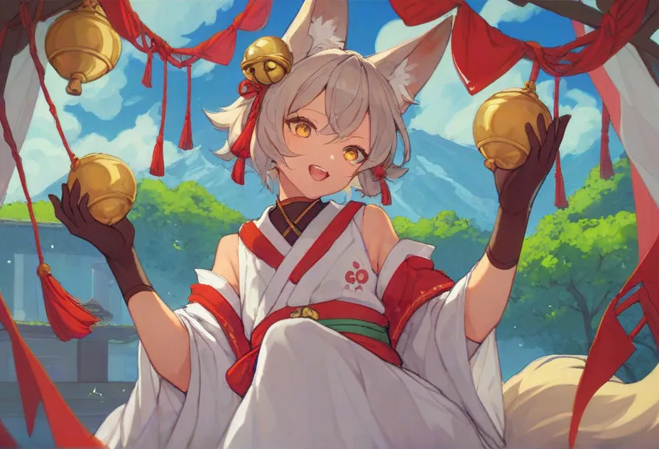 Cover art for The Kitsune and the Human, a kitsune scenario on AI Dungeon
