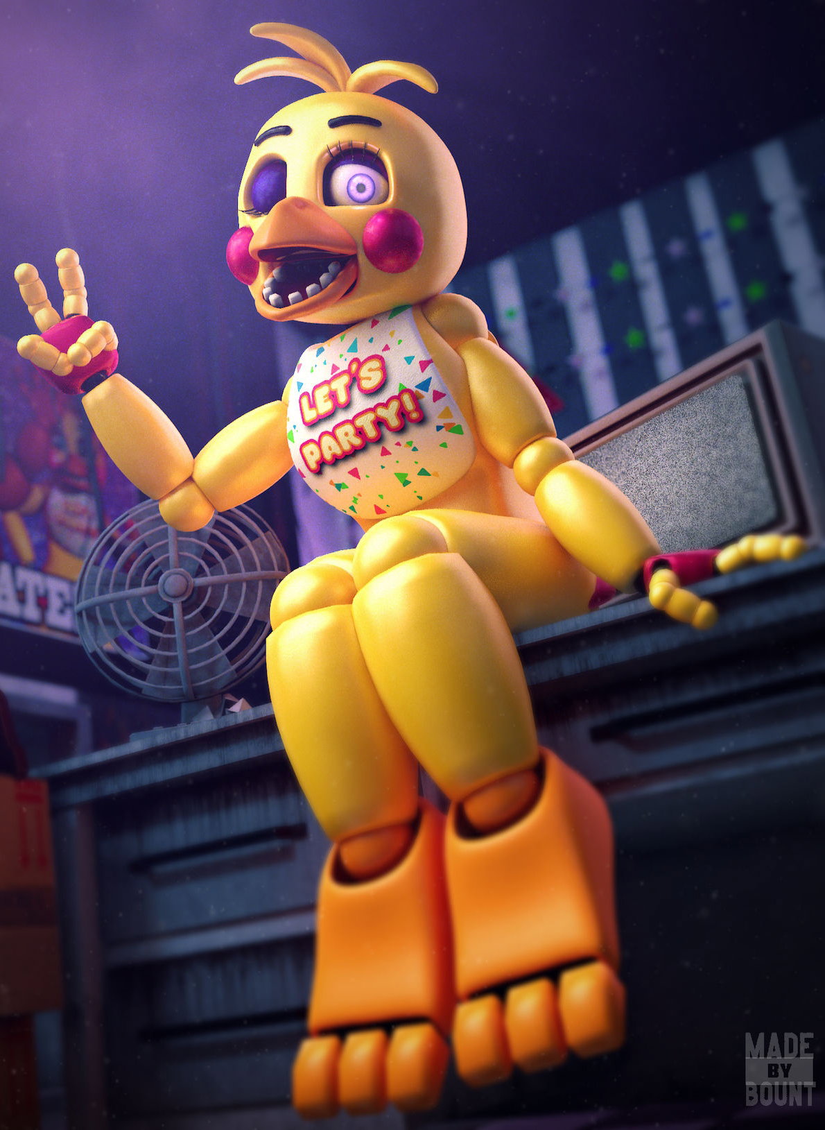 Cover art for The FazCollector: Toy Chica, a customizable scenario on AI Dungeon