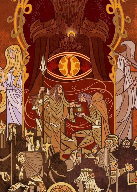 Cover art for Middle-Earth on AI Dungeon