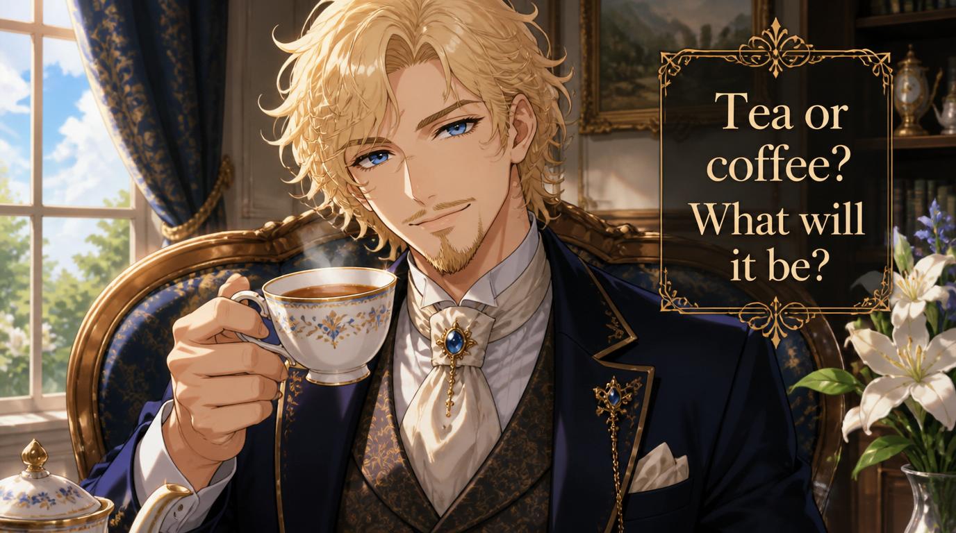 Cover art for Tea Vs Coffee! , a comedy scenario on AI Dungeon
