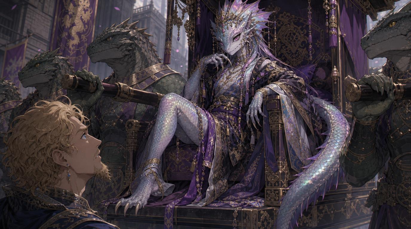 Cover art for Anthro World: Living under the lizards rule!, a lizard scenario on AI Dungeon