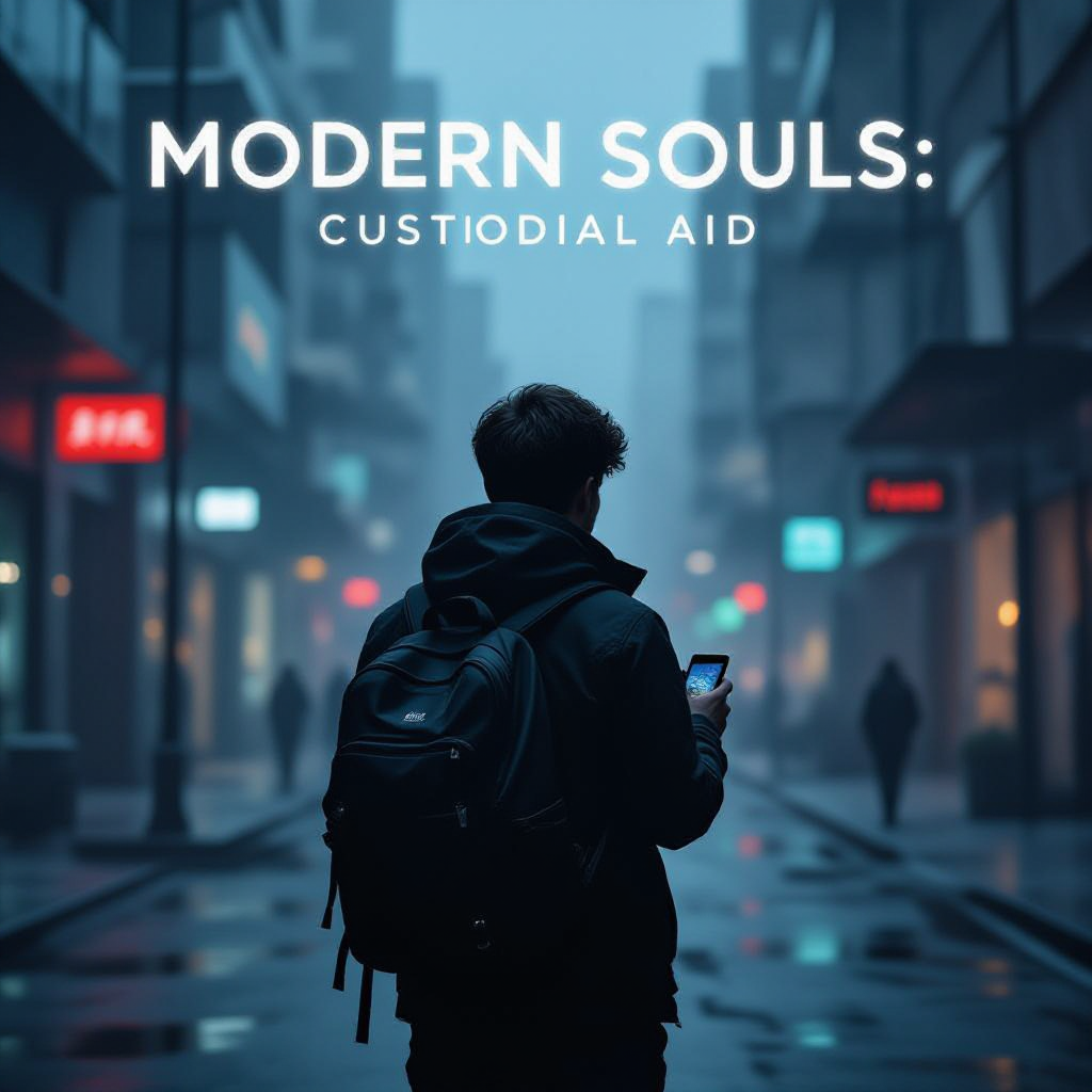 Cover art for Modern Souls: Custodial Aid, a dystopian survival scenario on AI Dungeon