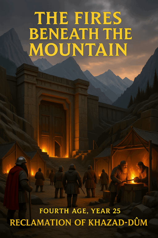 Cover art for The Fires Beneath the Mountain, a fourth age scenario on AI Dungeon
