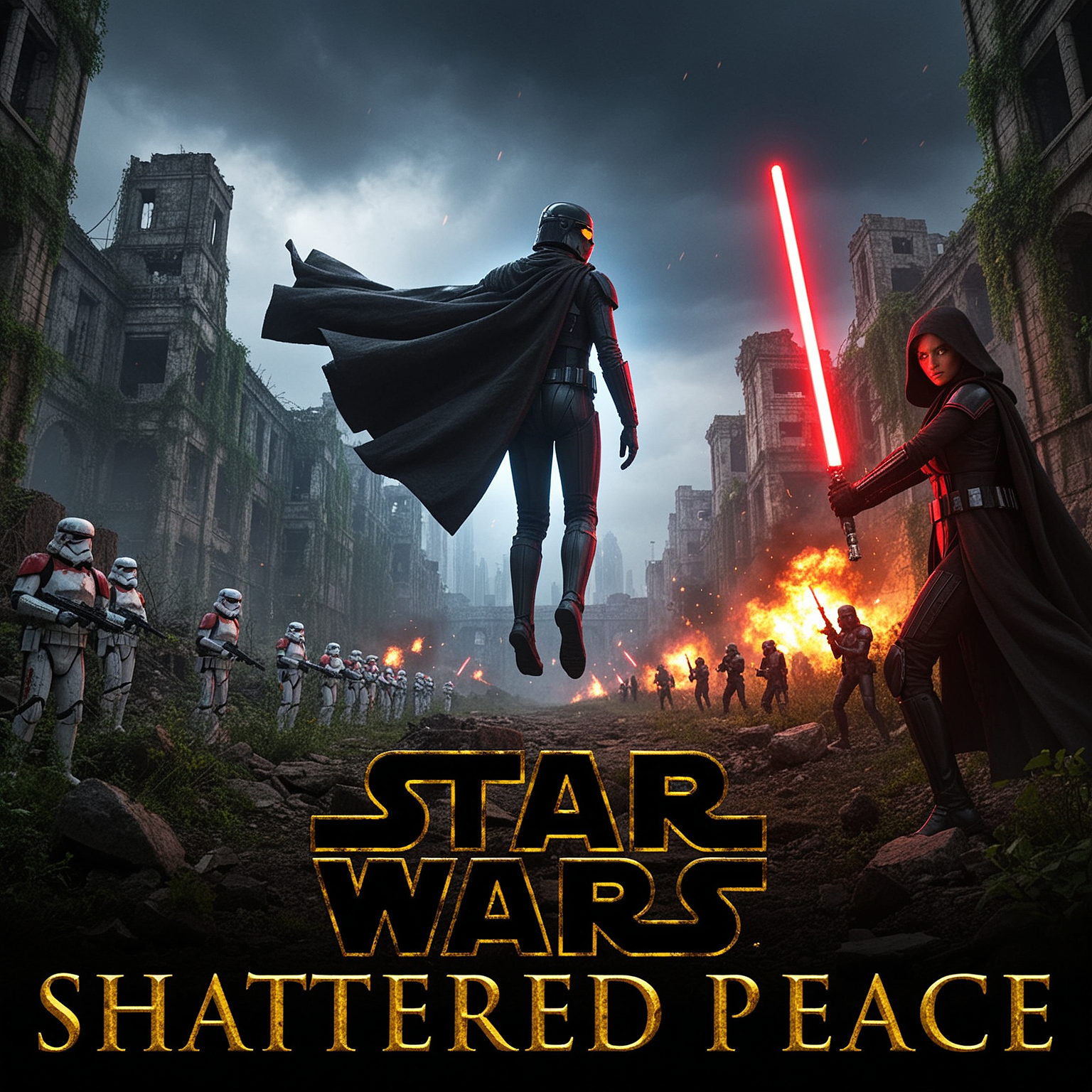 Cover art for Star Wars: Shattered Peace, a star wars scenario on AI Dungeon