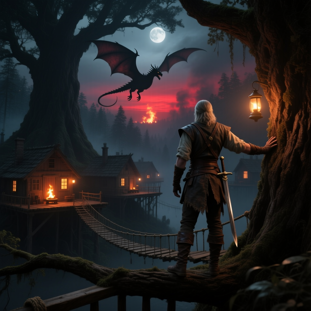 Cover art for Dragonlance: Shadow of the Vallenwood, a fantasy scenario on AI Dungeon