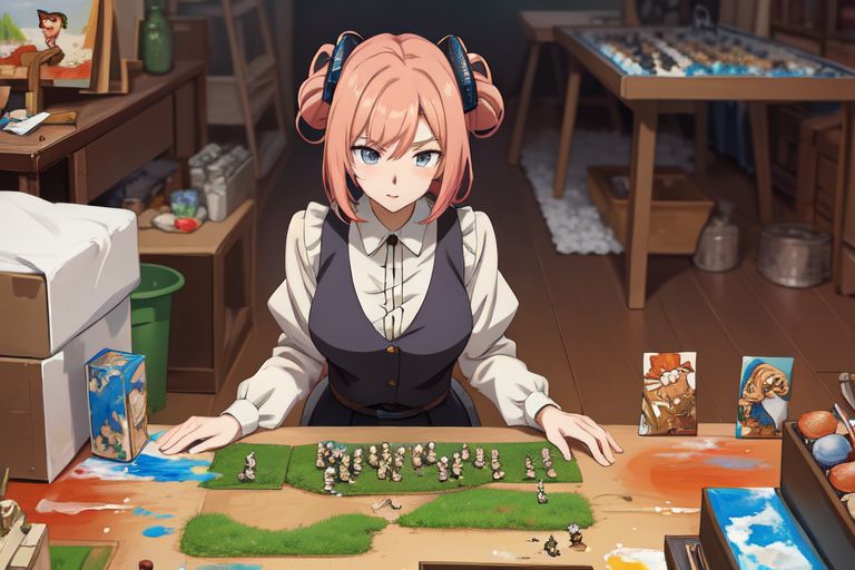 Cover art for Girl Paints Your Warhammer , a miniature scenario on AI Dungeon