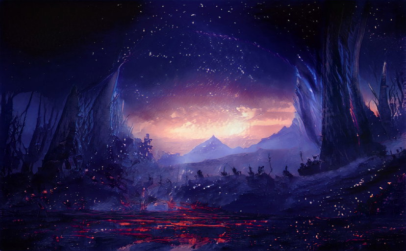 Cover art for Escape the alien planet , a si ci scenario on AI Dungeon